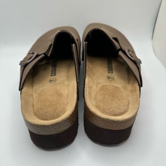CUSHIONAIRE Women's Cork Footbed Platform Clog 7.5 BROWN - Picture 4 of 7